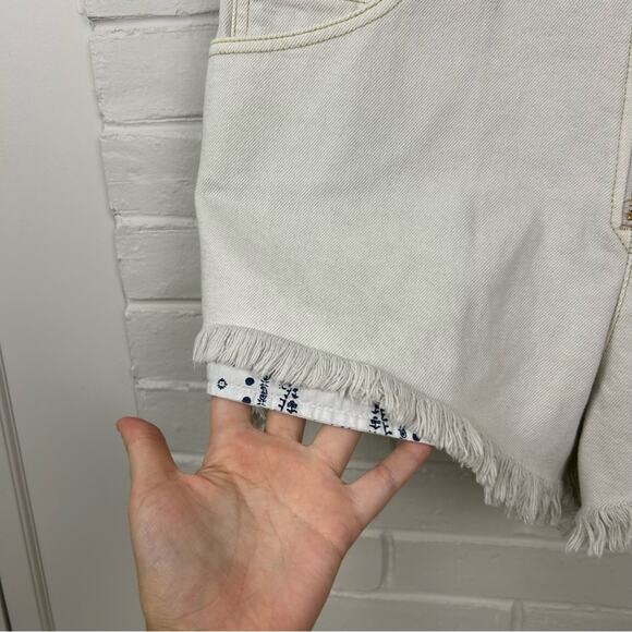 NWT We The Free Free People Sunkissed Denim Overall Shorts Size 8 - Picture 8 of 12